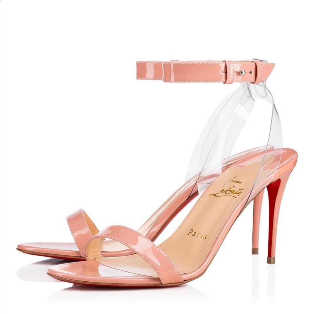 CHRISTIAN LOUBOUTIN JONATINA 85 BLUSH SANDALS